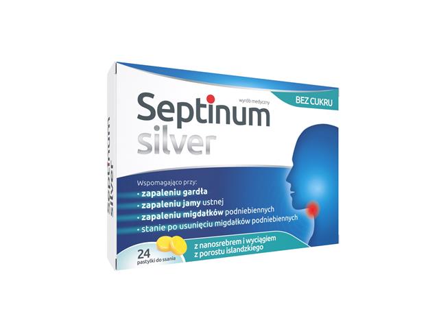 Septinum Silver interakcje ulotka pastylki do ssania - 24 pastyl.