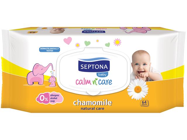 SEPTONA BABY Chusteczki dla dzieci Chamomile interakcje ulotka chusteczka - 64 szt.
