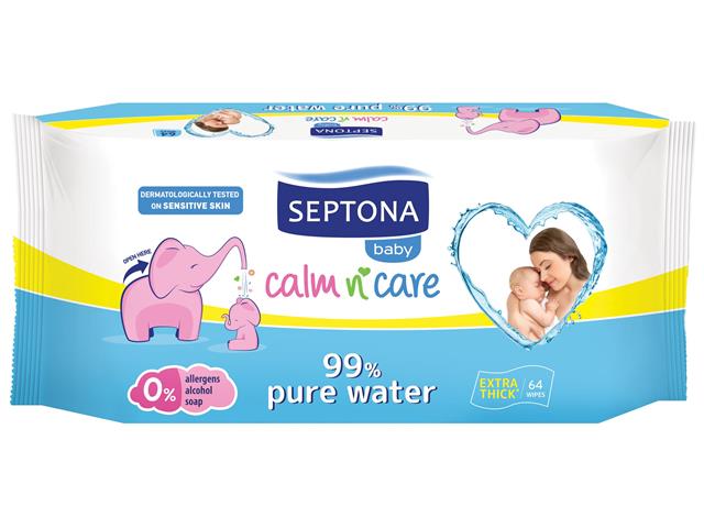 SEPTONA BABY Chusteczki dla dzieci interakcje ulotka chusteczka - 64 szt.
