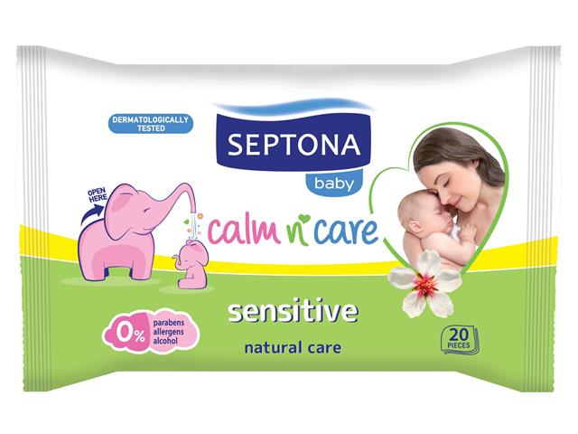 SEPTONA BABY SENSITIVE Chusteczki dla dzieci interakcje ulotka chusteczka - 20 szt.