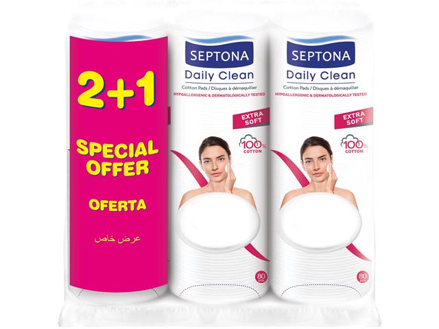 SEPTONA bardzo miękke Płatki bawełniane w ofercie 2+1 interakcje ulotka płatki - 3 op.