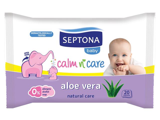 SEPTONA Chusteczki dla dzieci Aloe Vera interakcje ulotka chusteczka  20 szt.