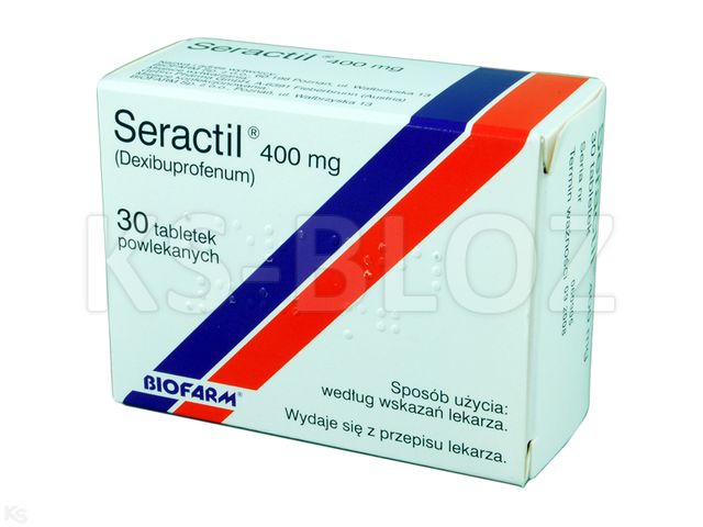 Seractil interakcje ulotka tabletki powlekane 400 mg 30 tabl. | 3 blist.po 10 szt.