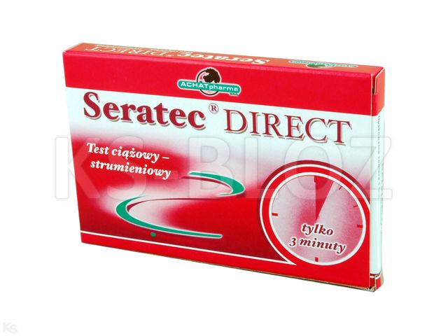 Seratec Direct Test ciążowy strumieniowy interakcje ulotka   1 szt.