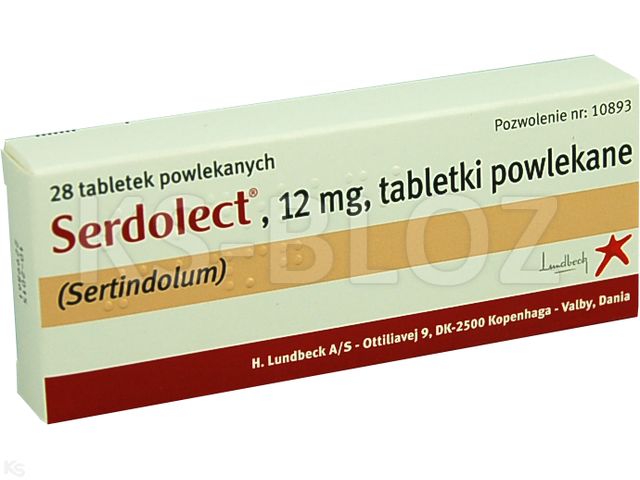 Serdolect interakcje ulotka tabletki powlekane 12 mg 28 tabl. | 2 blist.po 14 szt.