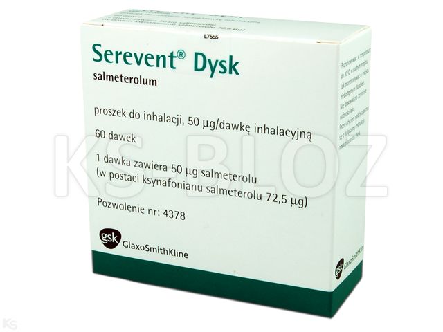 Serevent® Dysk interakcje ulotka proszek do inhalacji 0,05 mg/daw. 1 szt.