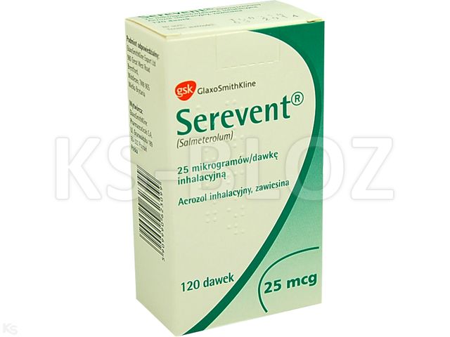 Serevent interakcje ulotka aerozol wziewny, zawiesina 25 mcg/daw. 120 daw. | 1 poj.