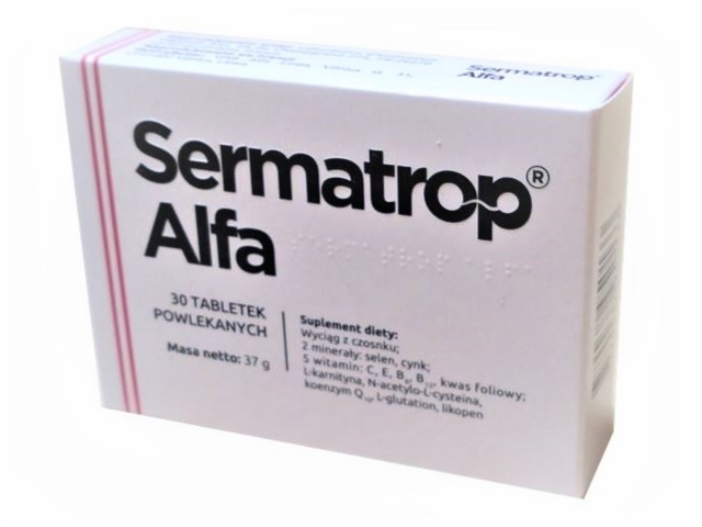 Sermatrop Alfa interakcje ulotka tabletki powlekane  30 tabl. (37 g)