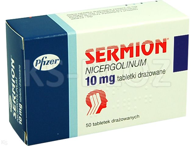 Sermion interakcje ulotka tabletki drażowane 10 mg 50 tabl.