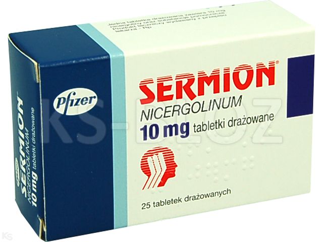 Sermion interakcje ulotka tabletki drażowane 10 mg 25 tabl.
