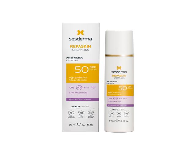 Sesderma Repaskin Urban 365 Anti-Aging Filtr przeciwsłoneczny przeciwstarzeniowy SPF 50 interakcje ulotka krem - 50 ml