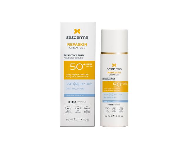 Sesderma Repaskin Urban 365 Filtr przeciwsłoneczny do skóry wrażliwej SPF 50+ interakcje ulotka krem  50 ml