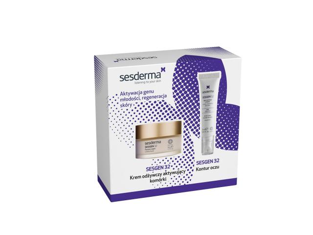 Sesderma Sesgen 32 Zestaw Krem odżywczy aktywujący komórki + Kontur oczu interakcje ulotka zestaw - 50 ml + 15 ml