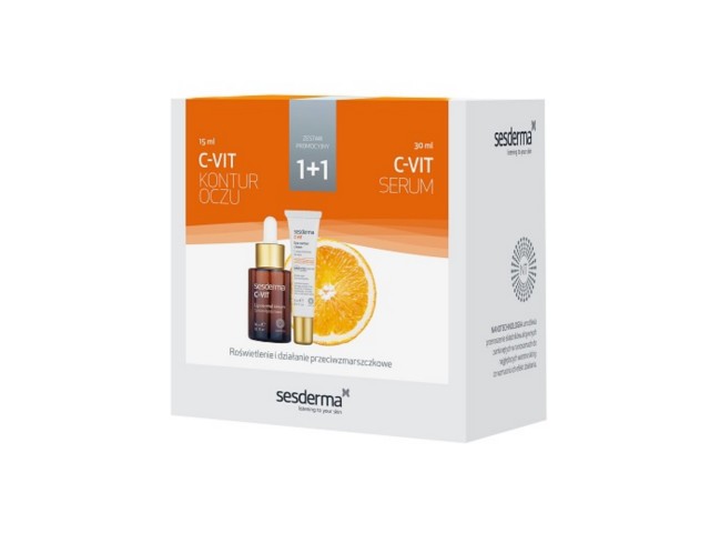 Sesderma Zestaw C-VIT serum + kontur oczu interakcje ulotka zestaw  30 ml