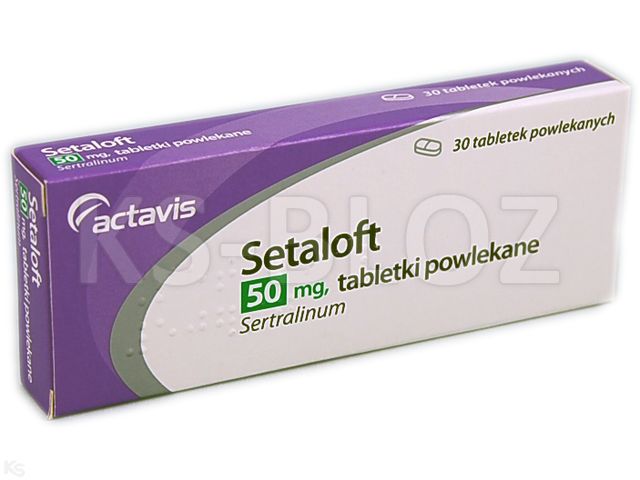 Setaloft 50mg interakcje ulotka tabletki powlekane 0,05 g 30 tabl.