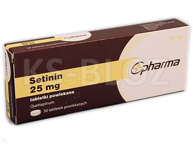 Setinin interakcje ulotka tabletki powlekane 25 mg 30 tabl.