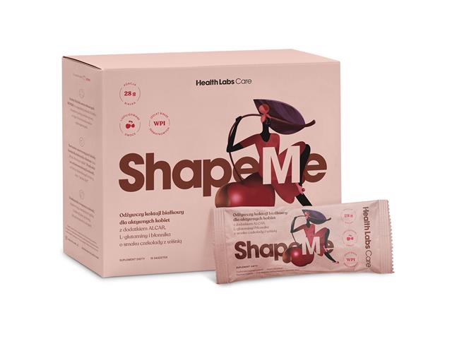 ShapeMe o smaku czekolady z wiśnią interakcje ulotka saszetka  15 sasz.