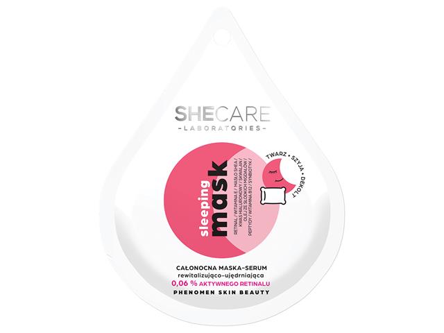 SHECARE LABORATORIES SLEEPING MASK Całonocna Maska-serum aktywnie rewitalizująco-ujędrniająca interakcje ulotka maseczka  10 ml