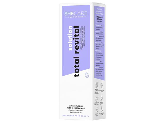 SHECARE LABORATORIES TOTAL REVITAL SOLUTION Synbiotyczna Woda micelarna do oczyszczania i demakijażu interakcje ulotka woda micelarna - 200 ml