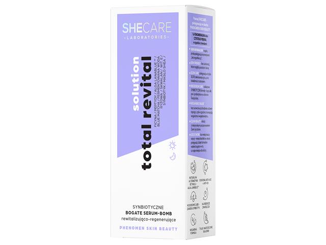 SHECARE LABORATORIES TOTAL REVITAL SOLUTION Synbiotyczne Bogate Serum-Bomb rewital.-regenerujące interakcje ulotka serum  30 ml