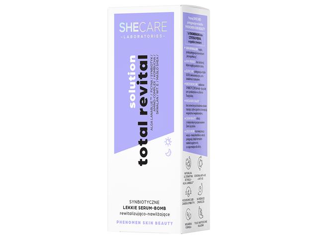 SHECARE LABORATORIES TOTAL REVITAL SOLUTION Synbiotyczne Lekkie Serum-Bomb rewital.-nawilżające interakcje ulotka serum - 30 ml