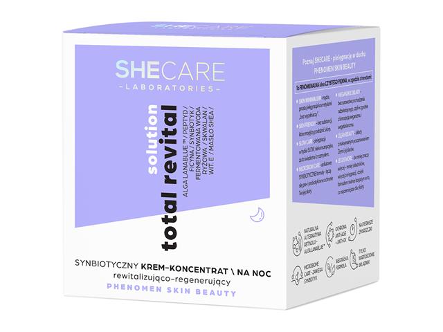 SHECARE LABORATORIES TOTAL REVITAL SOLUTION Synbiotyczny Krem-koncentrat rewital.-regener. na noc interakcje ulotka krem  50 ml