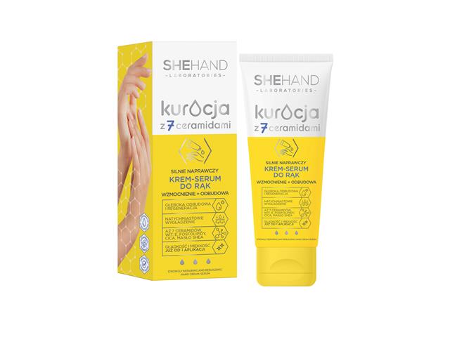 SHEHAND LABORATORIES Kuracja z 7 ceramidami silnie naprawczy Krem do rąk wzmocnienie + odbudowa interakcje ulotka krem - 75 ml