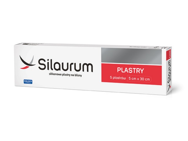 Silaurum Plastry na blizny silikonowe interakcje ulotka plaster - 5 szt.