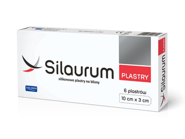 Silaurum Plastry na blizny silikonowe interakcje ulotka plaster  6 szt.