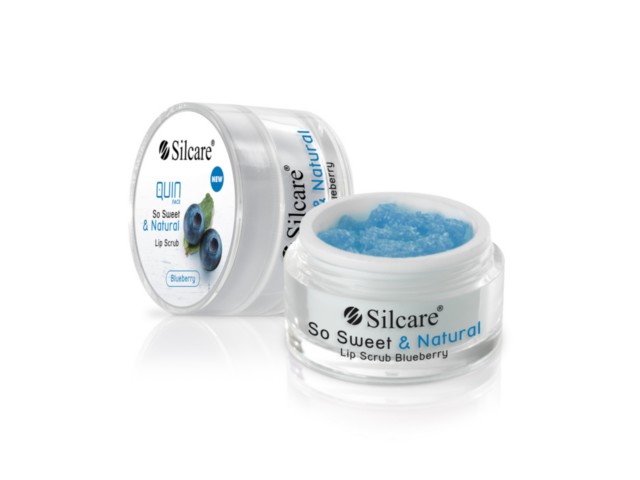 SILCARE Quin Face So Sweet&Natural Lip Scrub Blueberry interakcje ulotka peeling  15 g