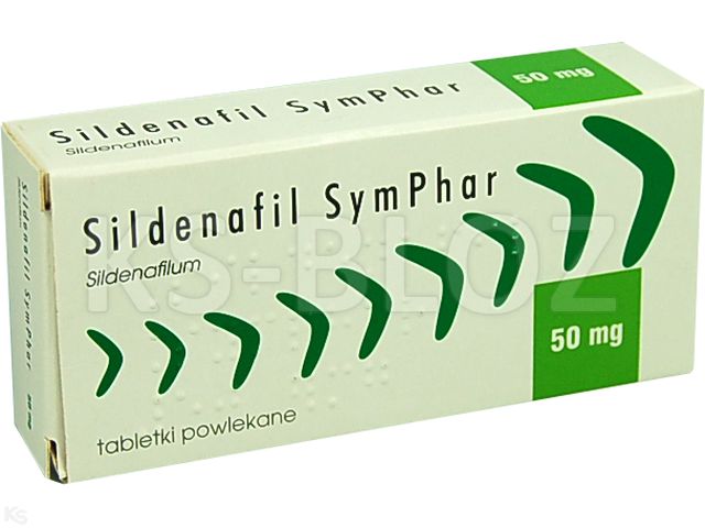 Sildenafil Farmak (Sildenafil Symphar) interakcje ulotka tabletki powlekane 50 mg 4 tabl.