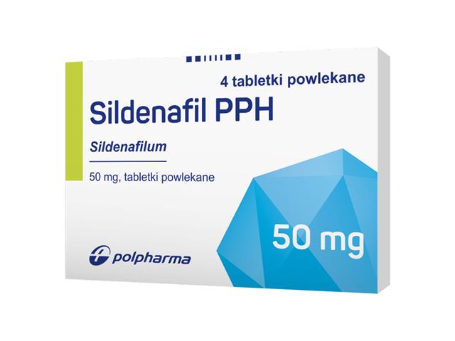 Sildenafil PPH interakcje ulotka tabletki powlekane 50 mg 4 tabl. | blister