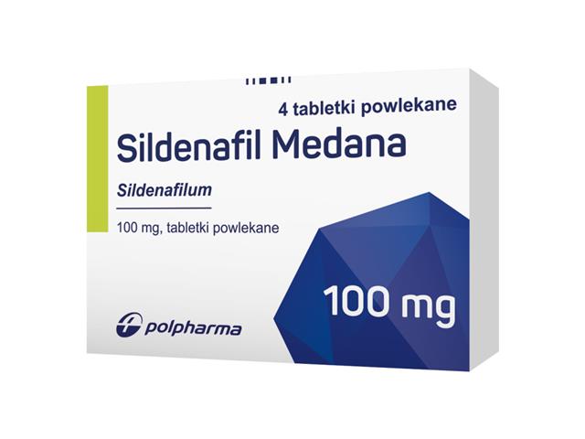 Sildenafil PPH (Sildenafil Medana) interakcje ulotka tabletki powlekane 100 mg 4 tabl. | blister