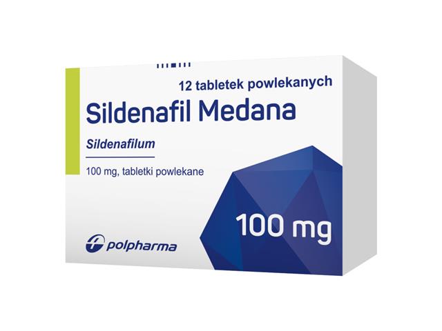 Sildenafil PPH (Sildenafil Medana) interakcje ulotka tabletki powlekane 100 mg 12 tabl.
