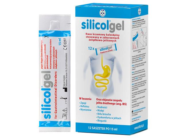 Silicolgel interakcje ulotka żel doustny  12 sasz. po 15 ml