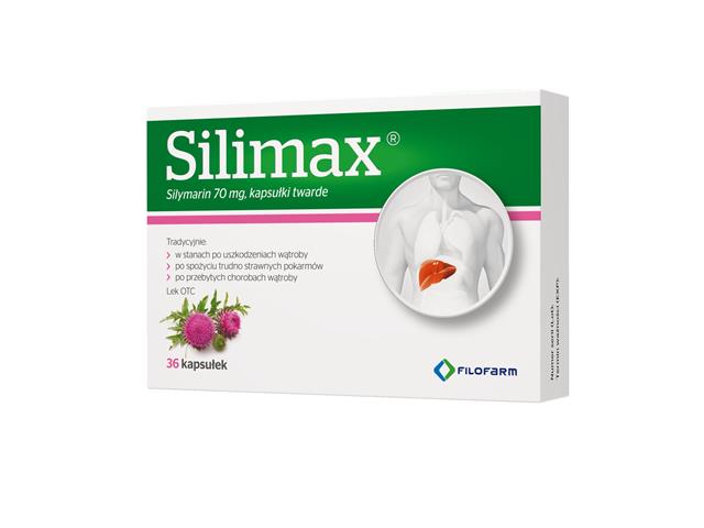 Silimax interakcje ulotka kapsułki twarde 70 mg 36 kaps.