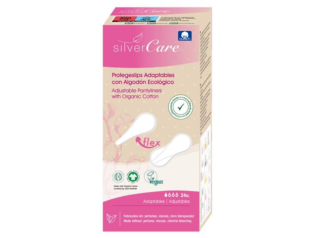 SILVER CARE Elastyczne wkładki higieniczne 100% bawełny organicznej interakcje ulotka wkładka higieniczna  24 szt.