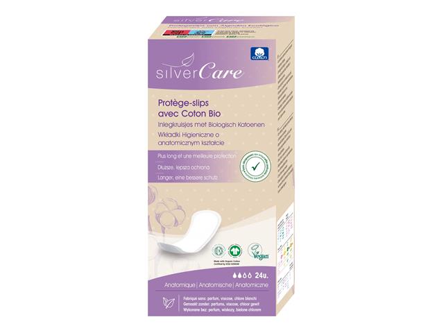 Silver Care Wkładki higieniczne o anatomicznym kształcie 100% bawełny organicznej interakcje ulotka wkładka higieniczna  24 szt.