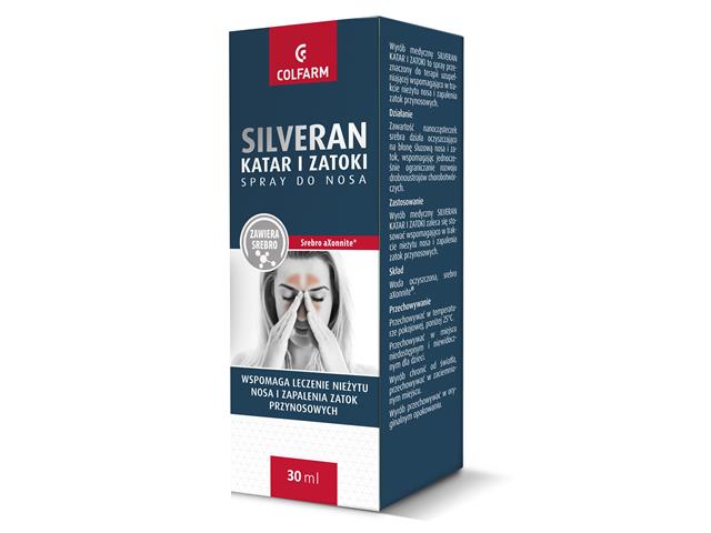 Silveran Katar I Zatoki interakcje ulotka spray do nosa  30 ml