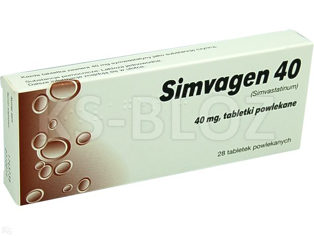 Simavagen 40 interakcje ulotka tabletki powlekane 40 mg 28 tabl. | 2 blist.po 14 szt.