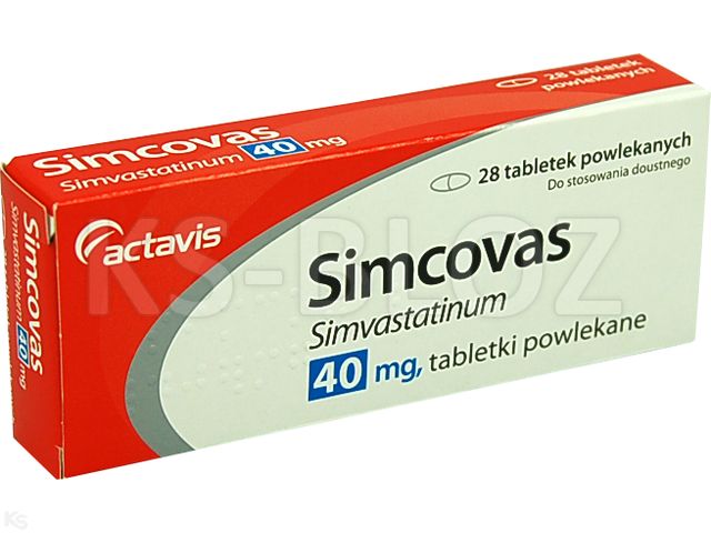 Simcovas interakcje ulotka tabletki powlekane 40 mg 28 tabl. | 2x14