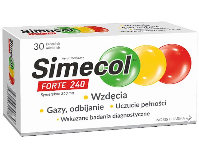 Simecol Forte 240 interakcje ulotka kapsułki miękkie  30 kaps.