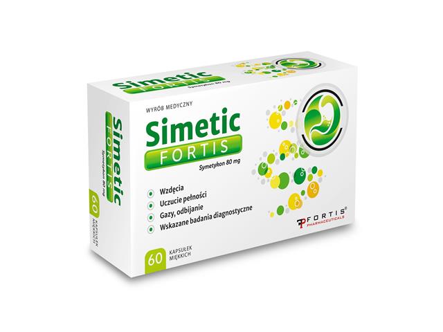 Simetic Fortis interakcje ulotka kapsułki miękkie 80 mg 60 kaps. (4 blist. po 15 kaps.)