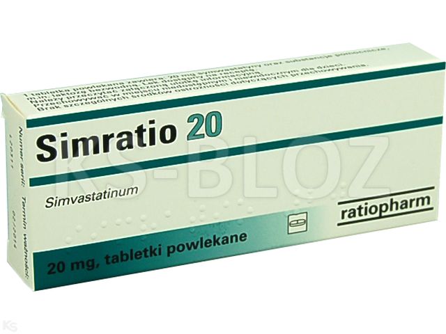 Simratio 20 interakcje ulotka tabletki powlekane 20 mg 28 tabl. | 2 blist.po 14 szt.