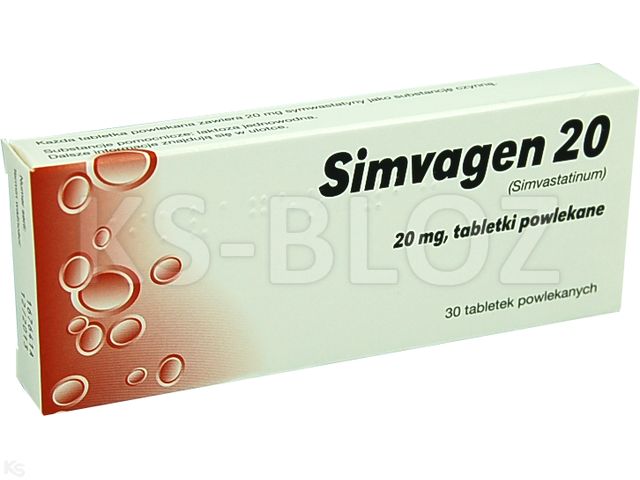 Simvagen 20 interakcje ulotka tabletki powlekane 20 mg 30 tabl. (3 blist. po 10 tabl.)