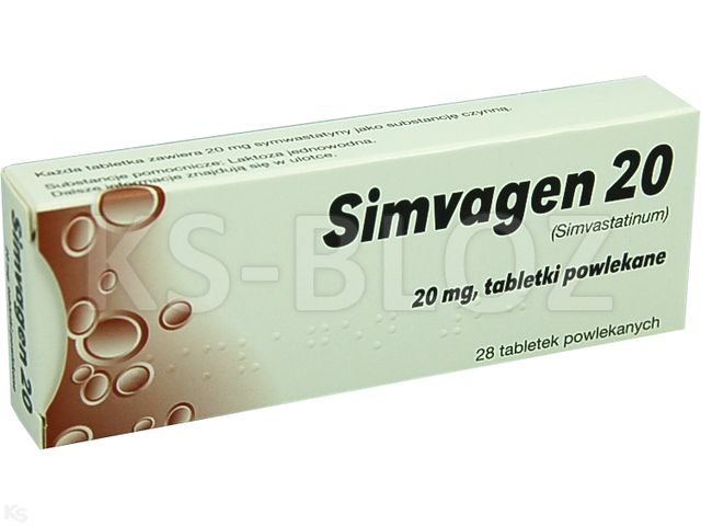 Simvagen 20 interakcje ulotka tabletki powlekane 20 mg 