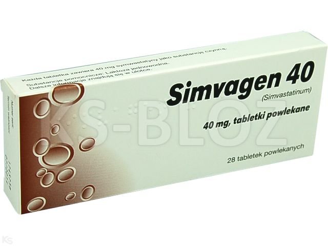 Simvagen 40 interakcje ulotka tabletki powlekane 40 mg 