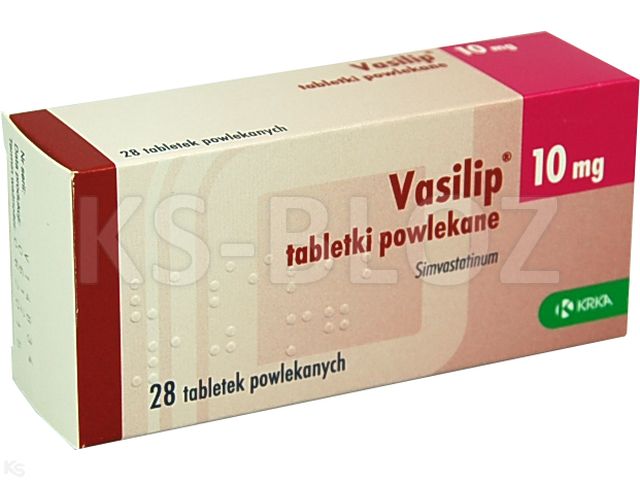 Simvastatin Krka (Vasilip) interakcje ulotka tabletki powlekane 10 mg 28 tabl.