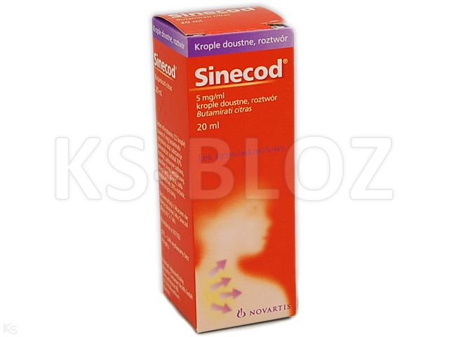 Sinecod interakcje ulotka krople doustne 5 mg/ml 20 ml
