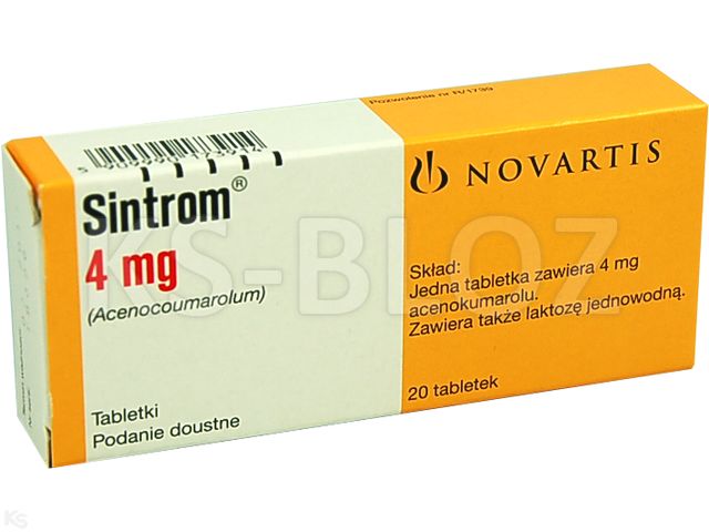 Sintrom interakcje ulotka tabletki 4 mg 